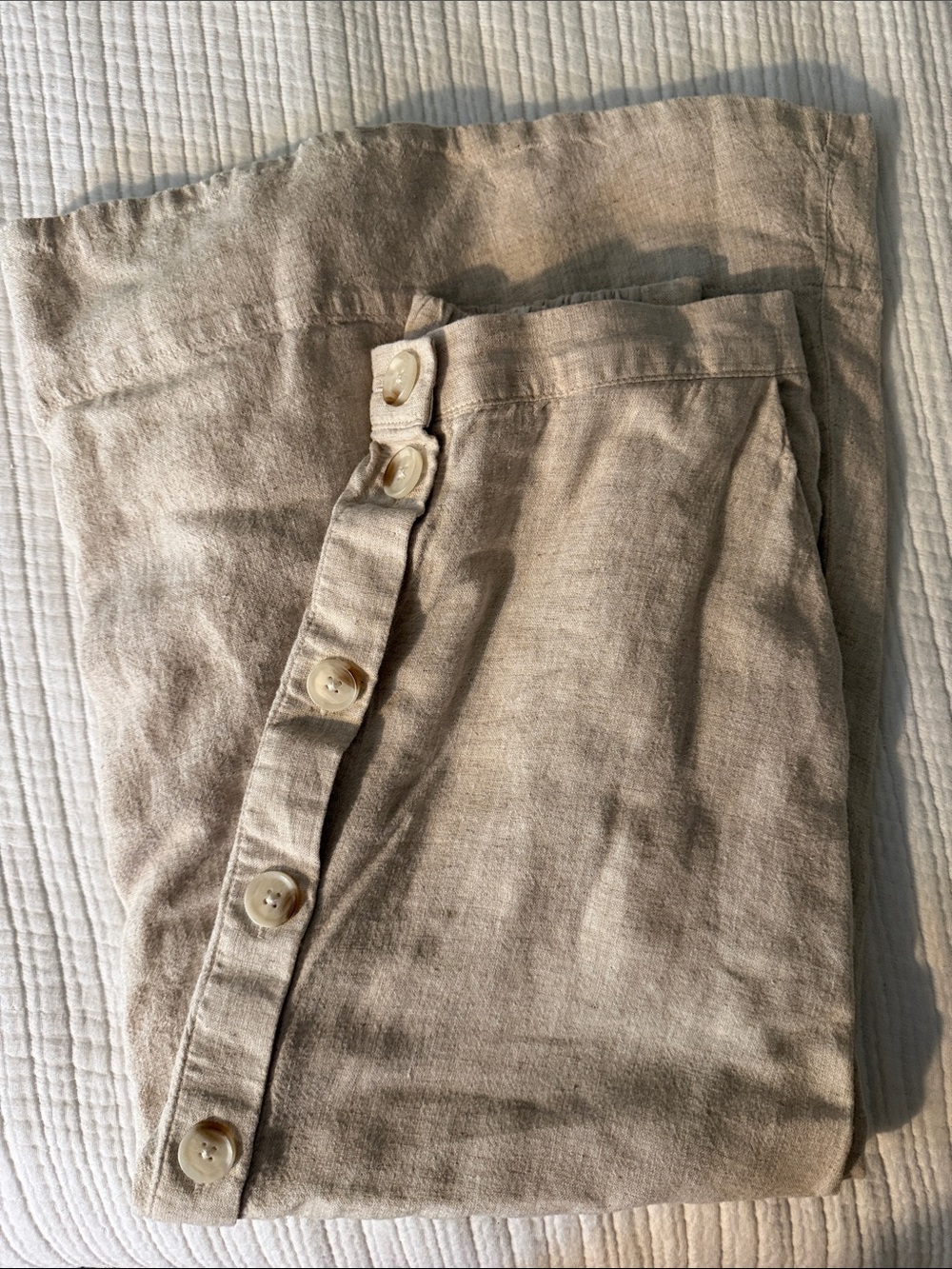 Banana Republic Midi Linen Skirt with Pockets